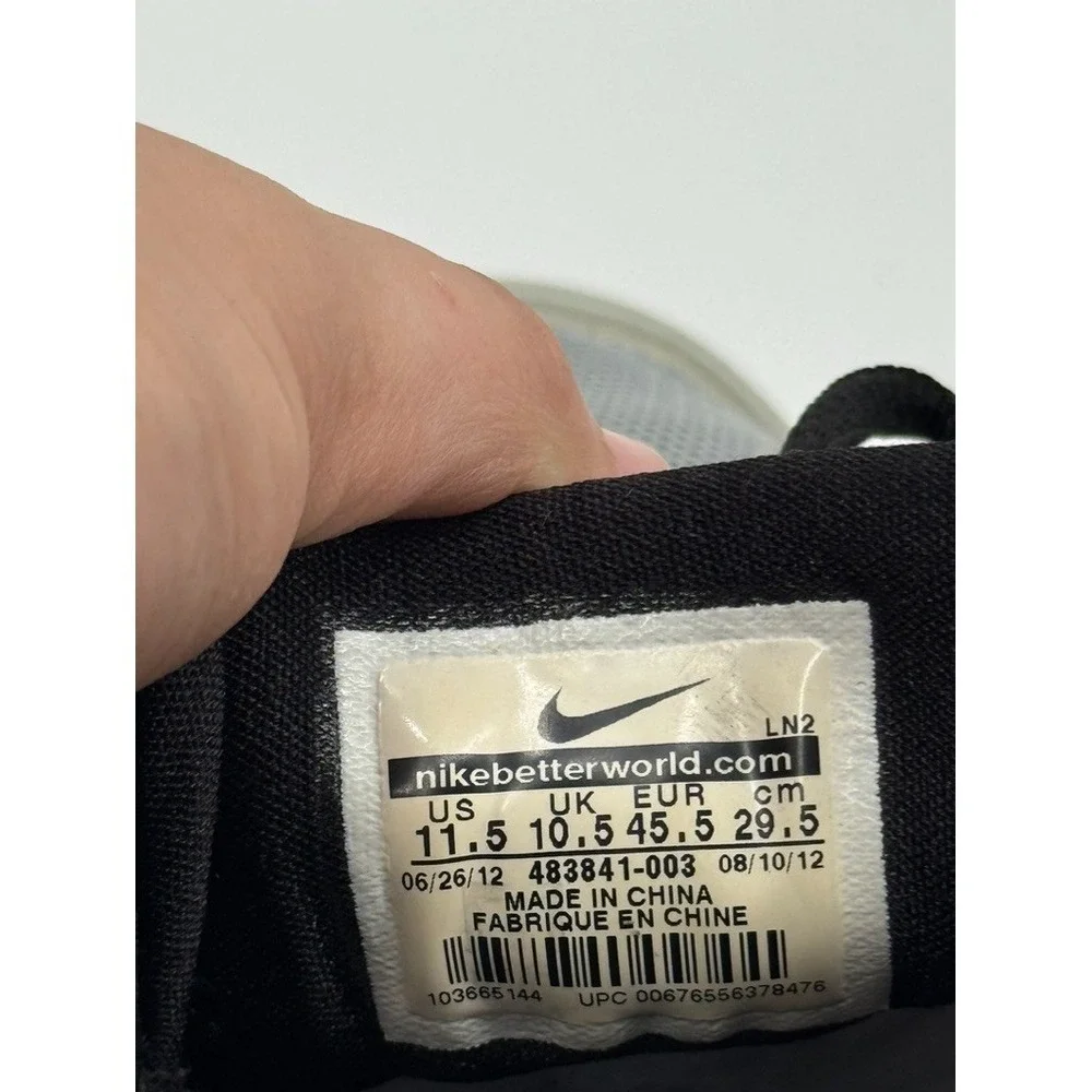 Nike LunarLon Running Shoes Men's Size 11.5 Gray Black Yellow Athletic Sneakers